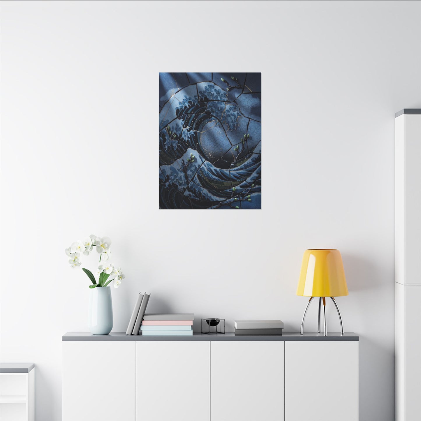 Ocean Wave Spring Canvas Art | Kintsugi Artful Design