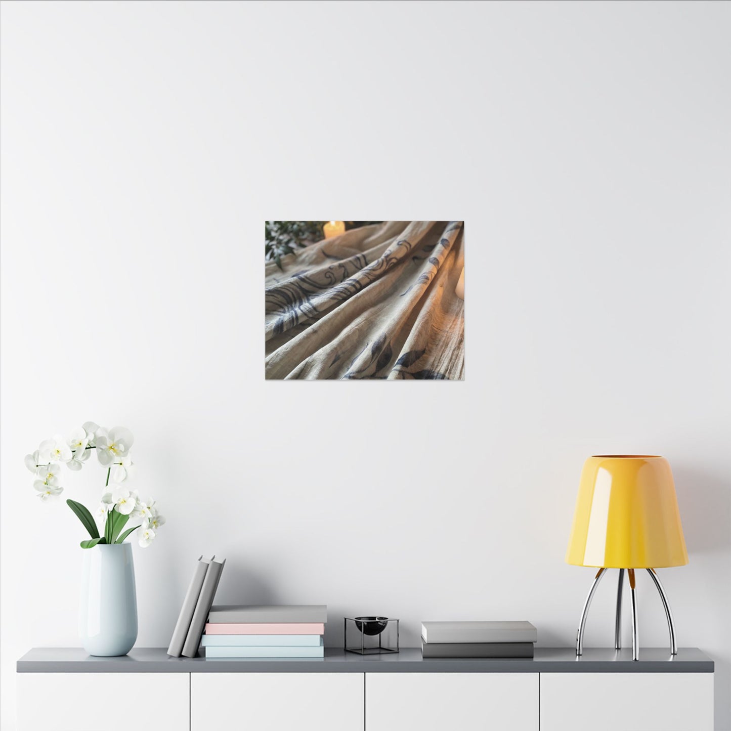 Fukinsei Silk Drape Canvas Art - Japandi Japanese Pattern