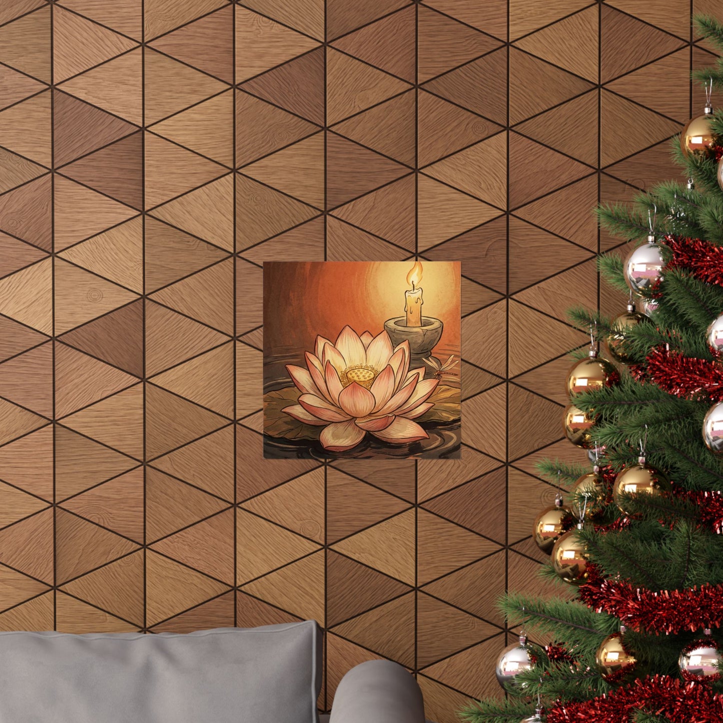 Winter Dried Flowers Texture Wall Art Print | Elegant Decor