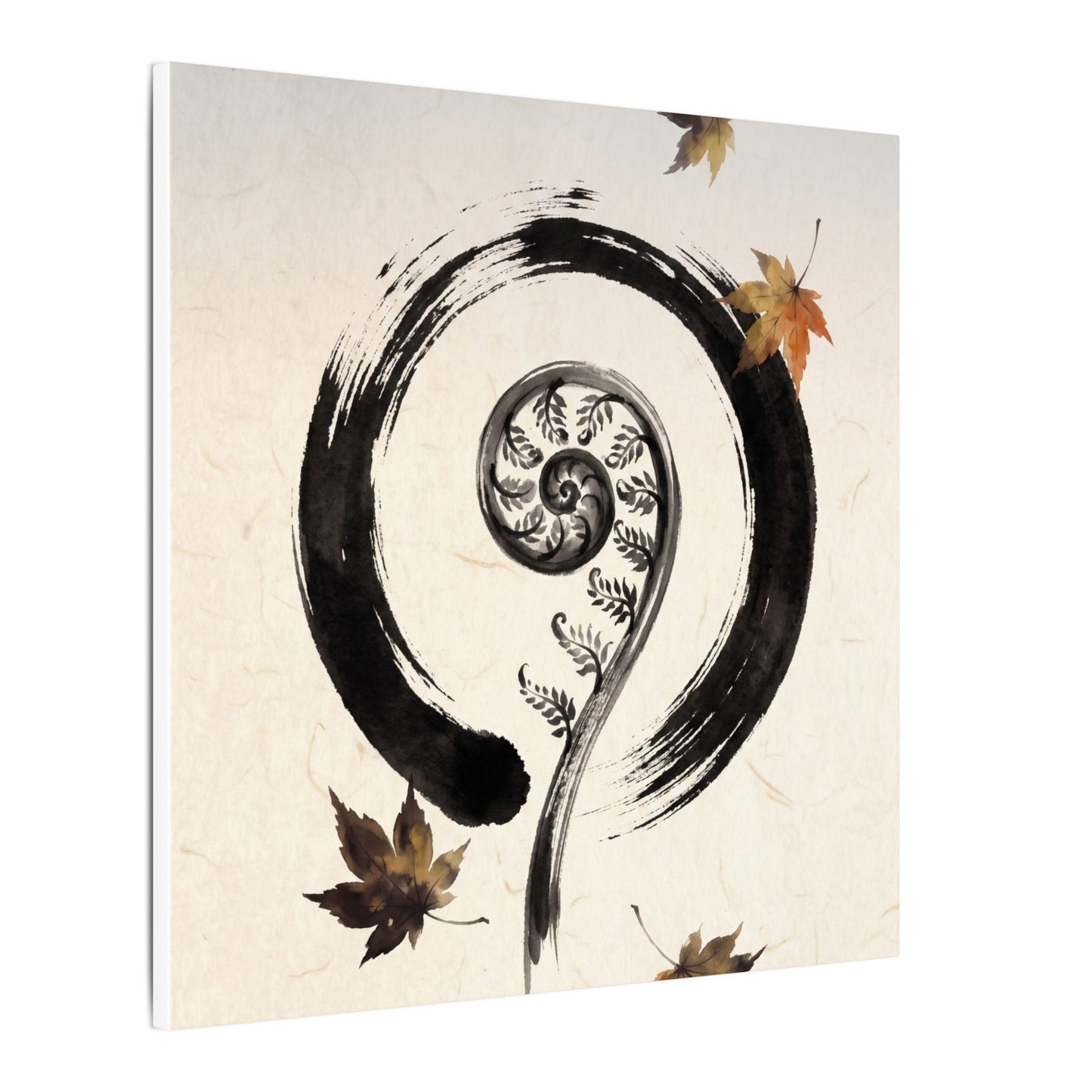 Fern Unfurling Autumn Canvas Art | Zen Peaceful Design
