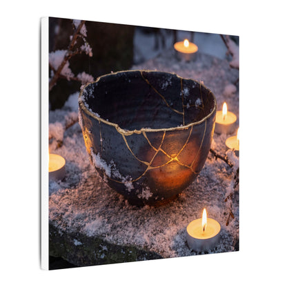 Ceramic Bowl Gold Repair Canvas Art | Beautiful Kintsugi Art