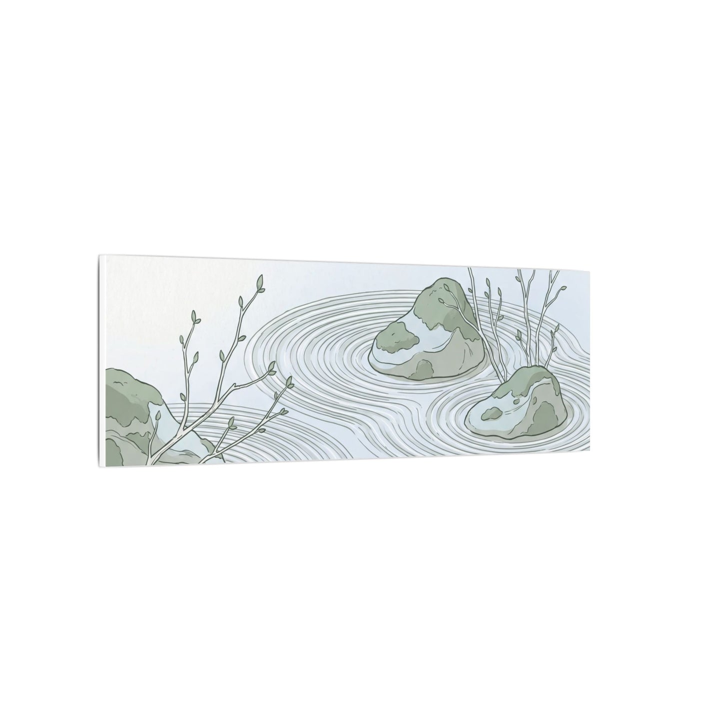 Moonlight Rock Garden Canvas Art - Japandi Ma