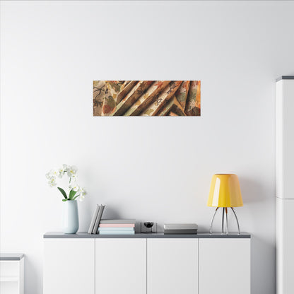 Paper Fold Autumn Canvas Art | Japandi Earthy Design