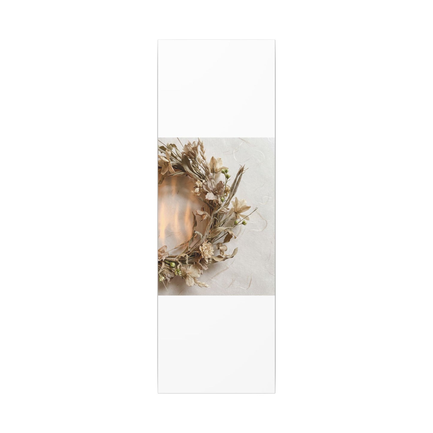 Dried Flowers Japanese Pattern Canvas Art | Neutral Japandi Art