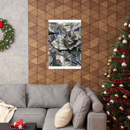 Cozy Paper Fold Wall Art Print - Japanese Pattern Japandi