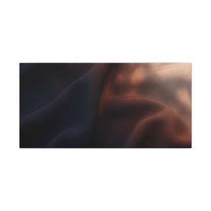 Dark Japandi Silk Drape in Dawn | Shadow Zen Canvas Art