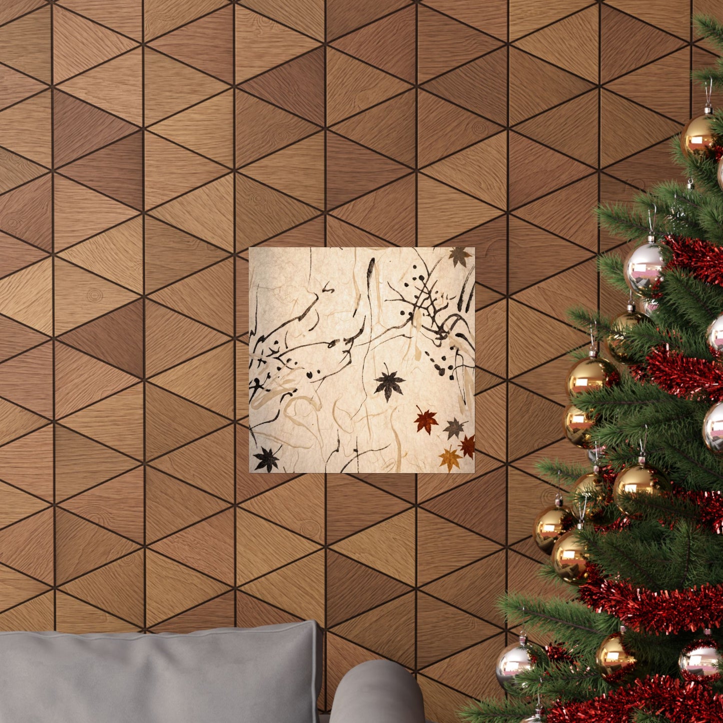 Golden Hour Shoji Screen Wall Art Print - Japandi Fukinsei