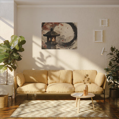 Ma Stone Lantern Canvas Art - Zen Enso