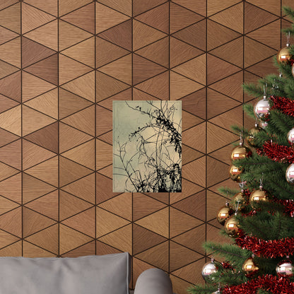 Golden Hour Shadow Play Wall Art Print - Japandi Mono No Aware