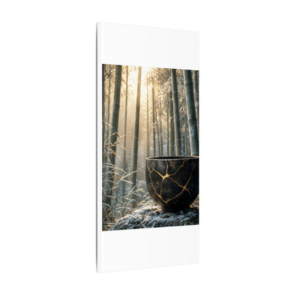 Fukinsei Bamboo Grove Canvas Art - Kintsugi Gold Repair