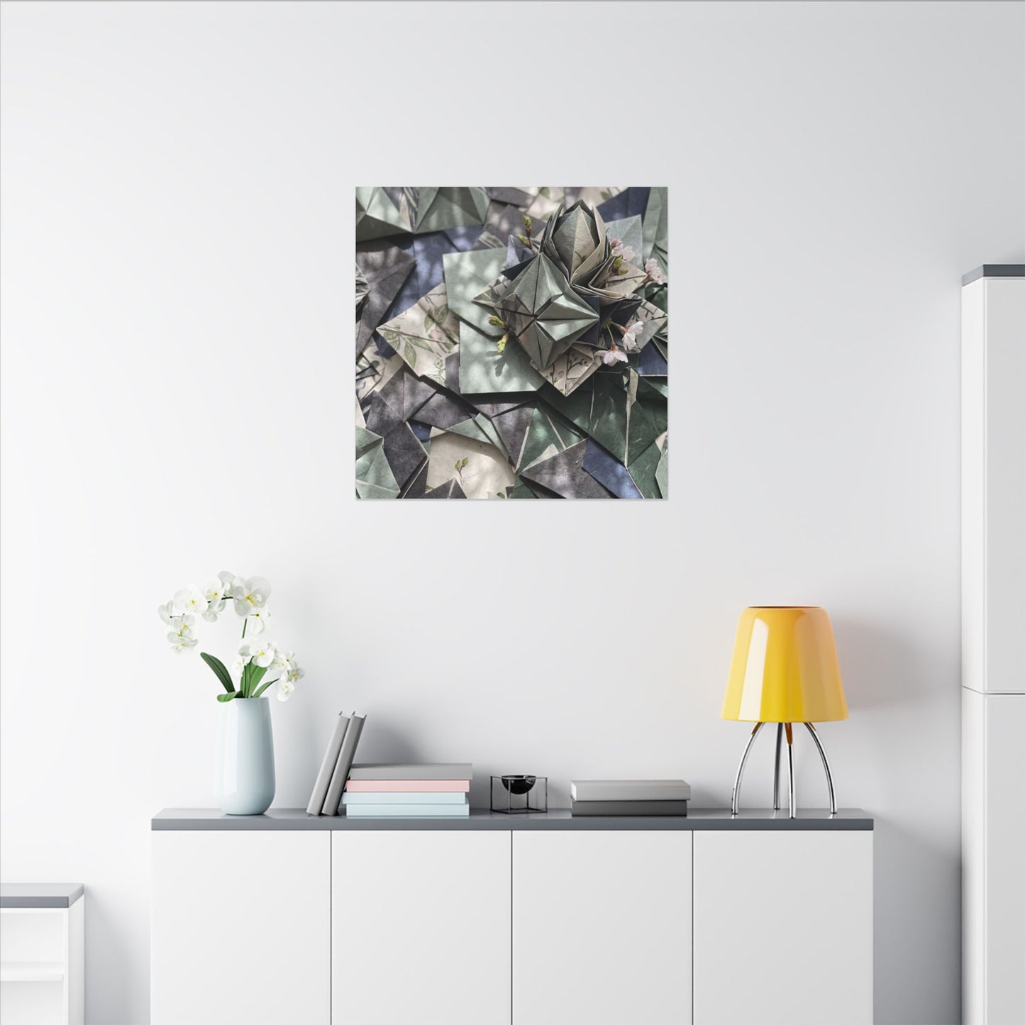 Shibui Paper Fold Canvas Art - Japandi Japanese Pattern