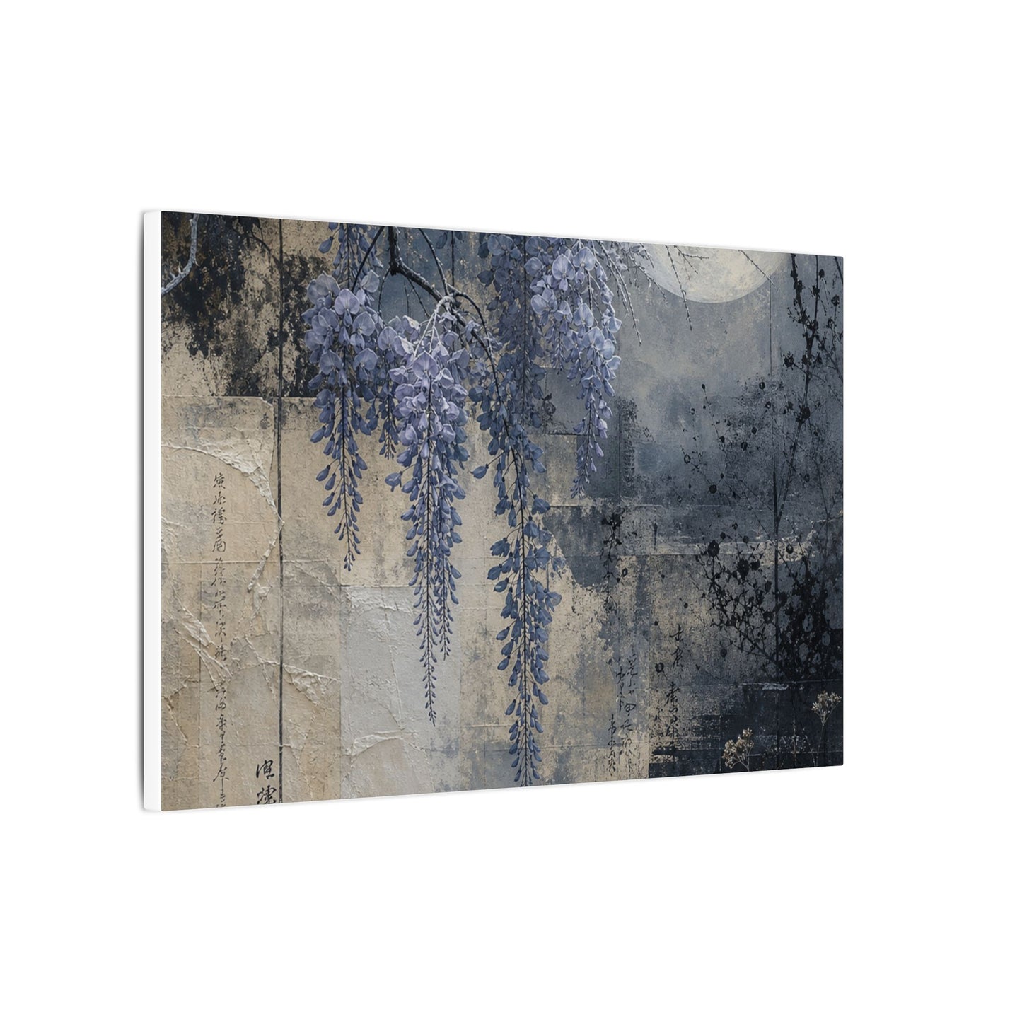 Winter Wisteria Texture Canvas Art | Elegant Decor