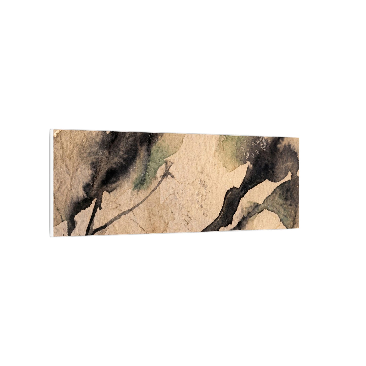 Japandi Shadow Play in Golden Hour | Watercolor Canvas Art