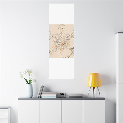 Warm Shadow Play Canvas Art - Minimal Line Japandi