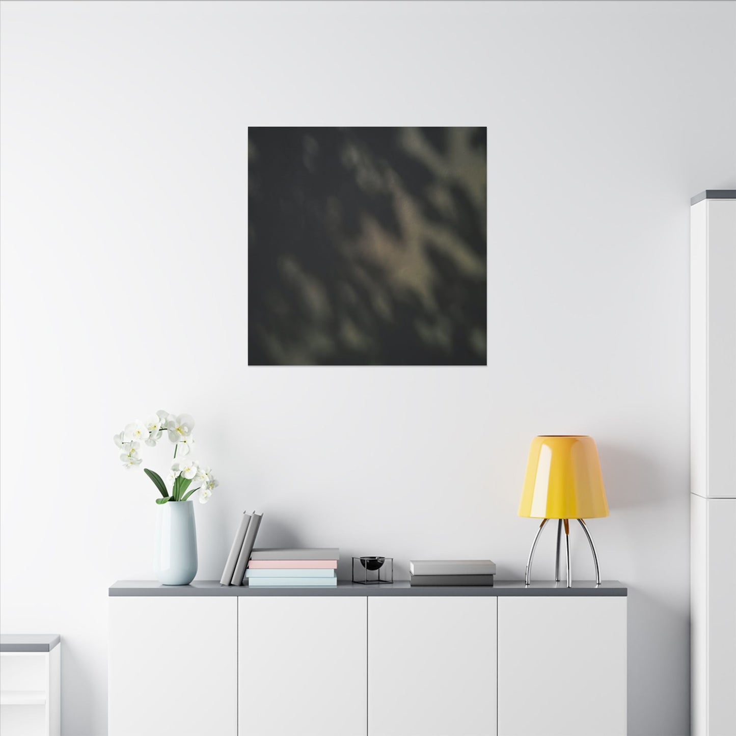 Dappled Shadow Play Canvas Art - Dark Japandi Ma