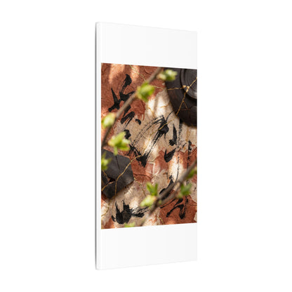 Datsuzoku Ink Brushstroke Canvas Art - Kintsugi Gold Repair