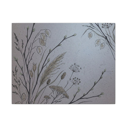 Spring Dried Flowers Japanese Pattern Canvas Art | Cozy Decor Art Print
