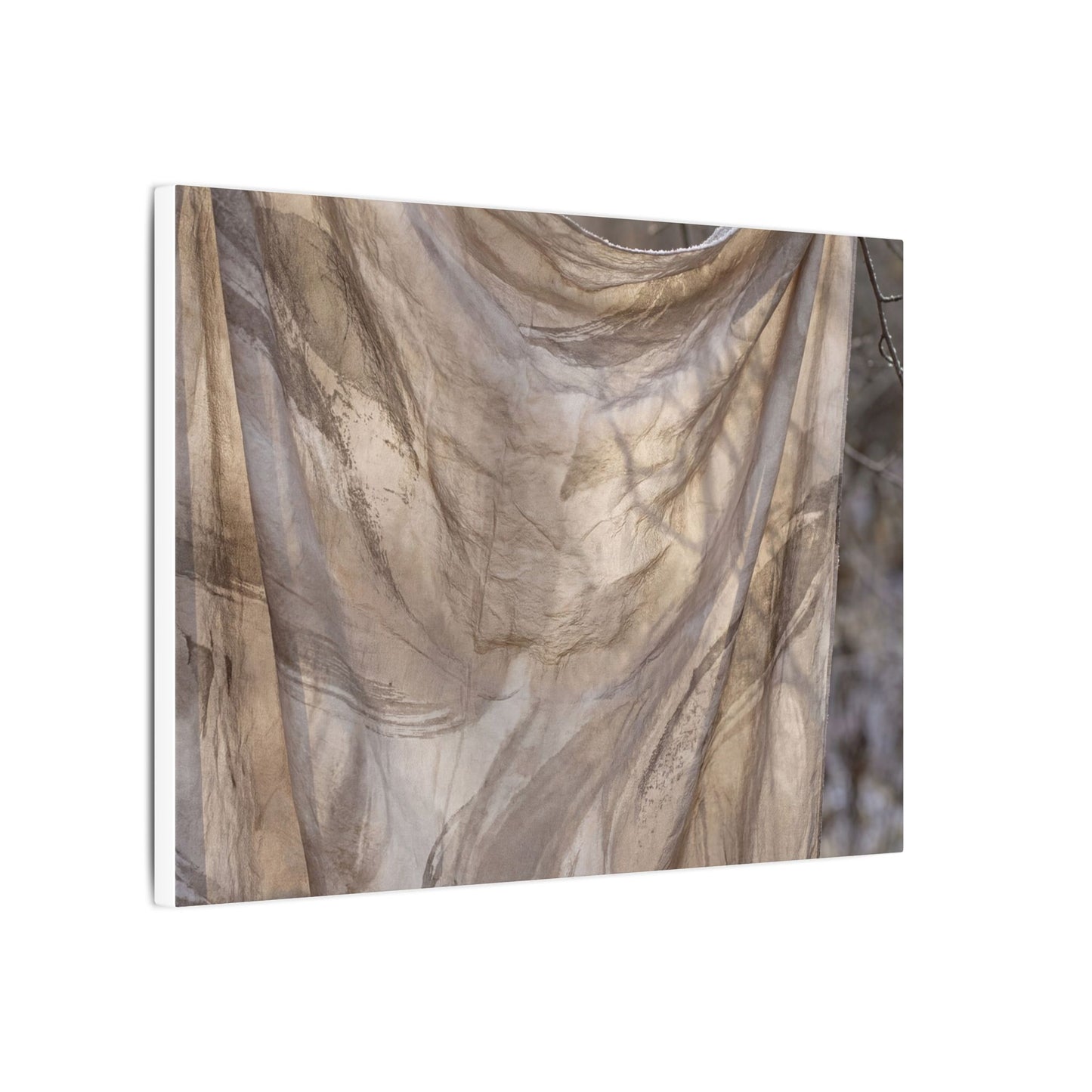 Ma Silk Drape Canvas Art - Japandi Japanese Pattern