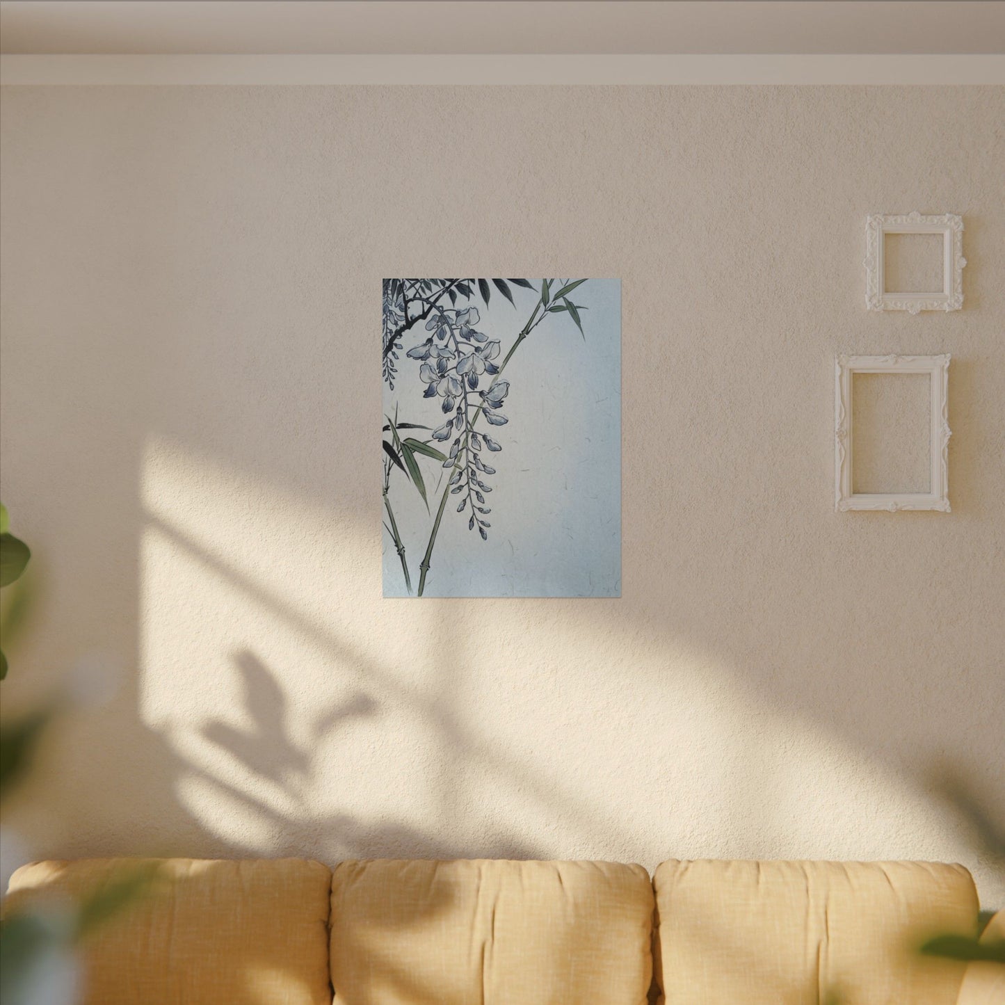 Zen Wisteria in Moonlight | Ukiyo E Inspired Canvas Art
