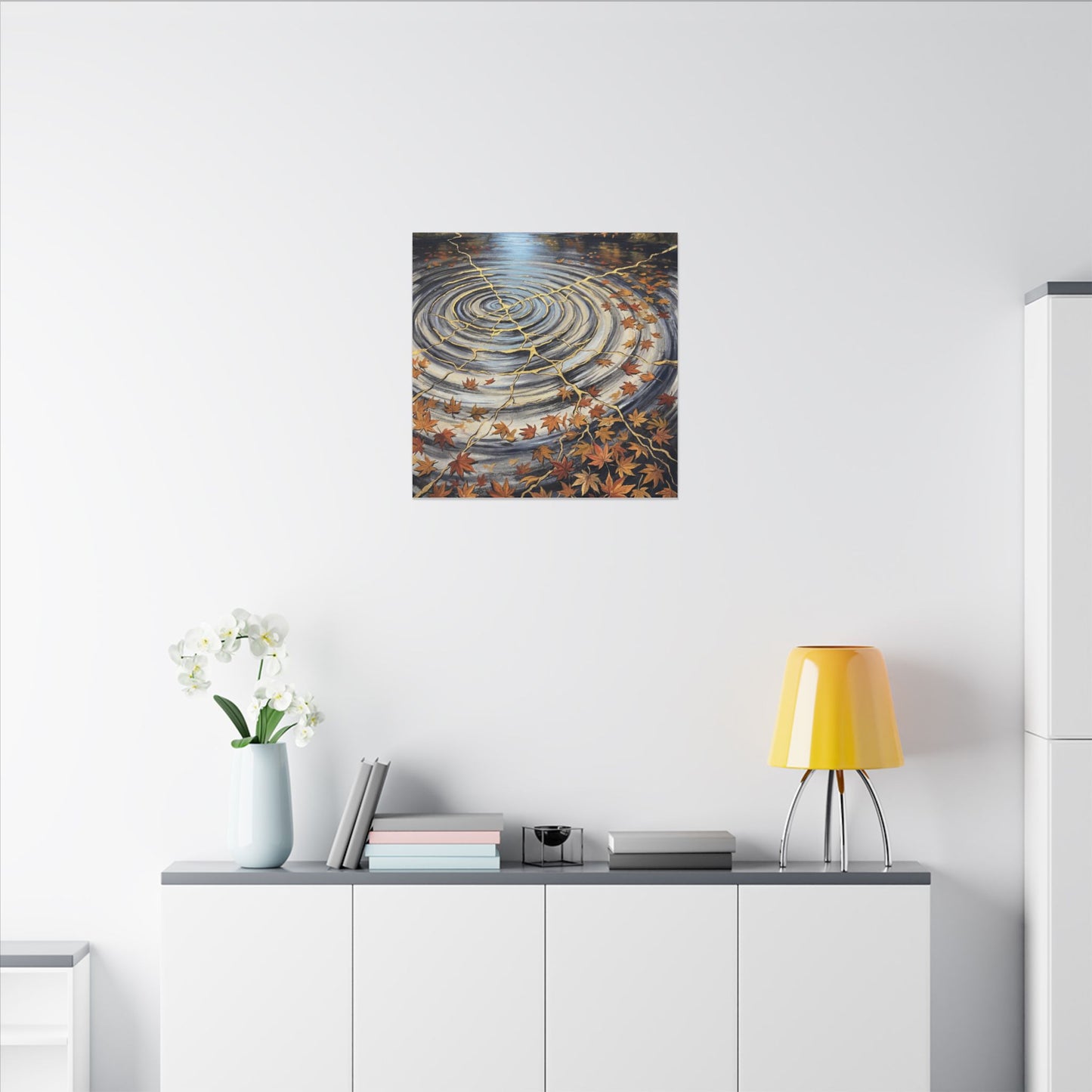Moonlight Water Ripple Canvas Art - Kintsugi Fukinsei