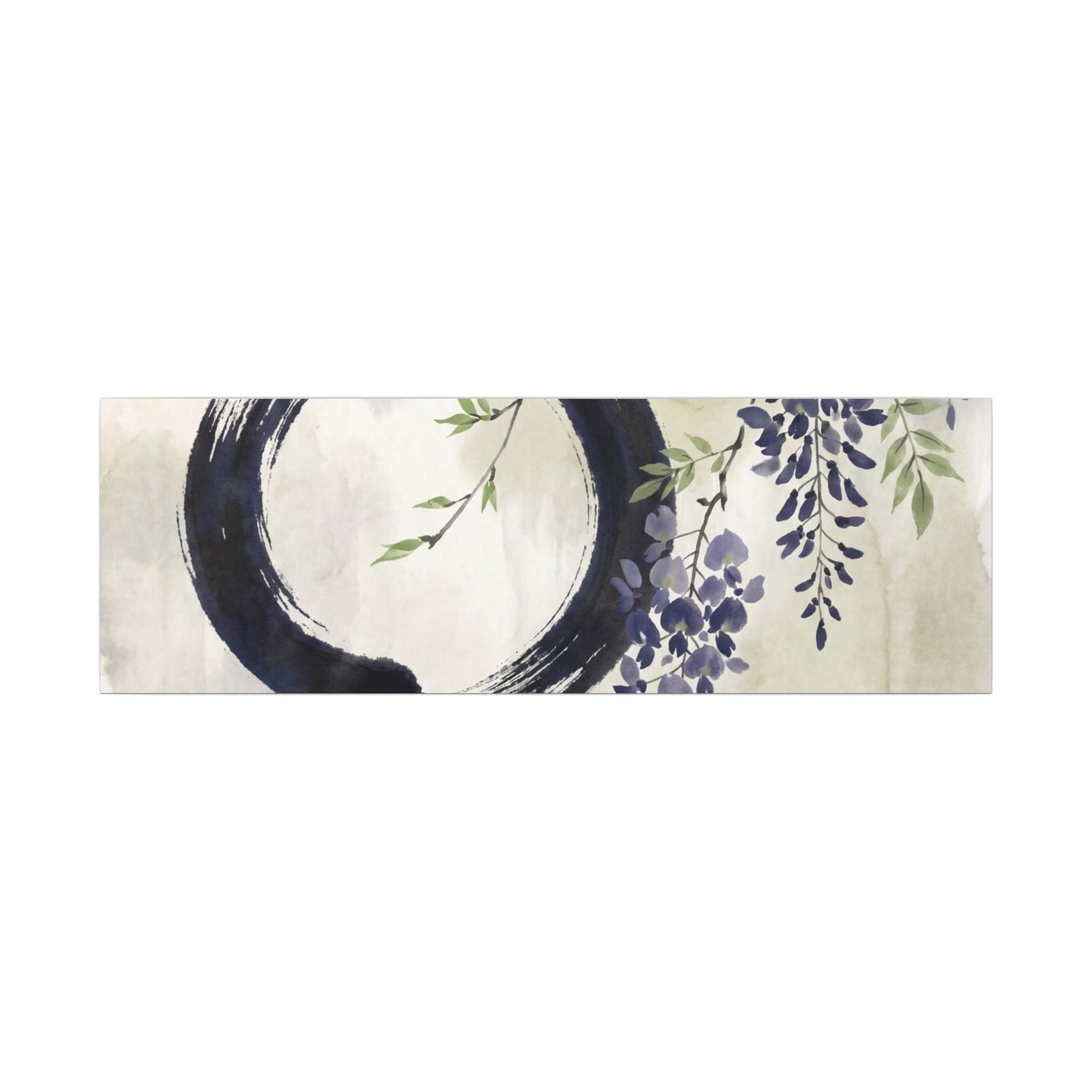 Wisteria Enso Canvas Art | Serene Zen Art