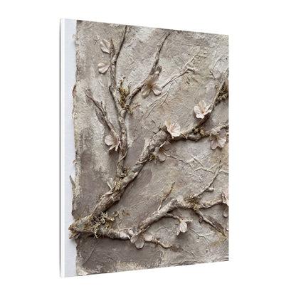 Summer Cherry Blossom Texture Canvas Art | Earthy Decor