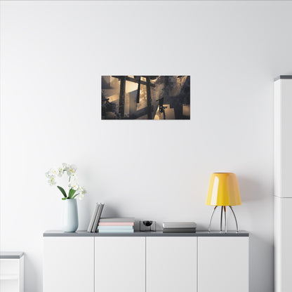 Winter Torii Gate Moody Minimal Canvas Art | Bold Decor