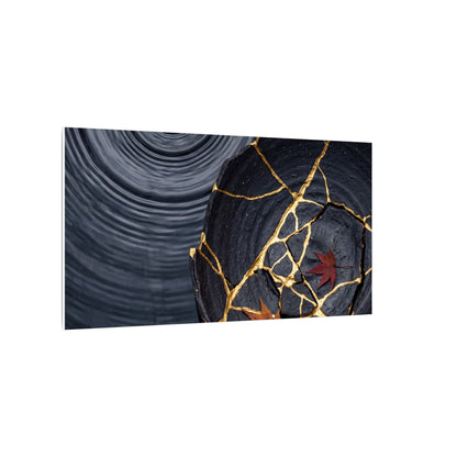 Philosophical Water Ripple Canvas Art - Gold Repair Kintsugi