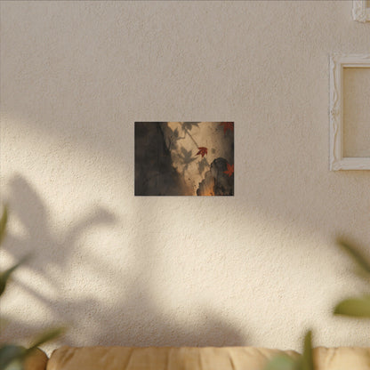 Shadow Play Texture Canvas Art | Neutral Japandi Art