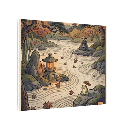 Rock Garden Autumn Canvas Art | Zen Serene Design