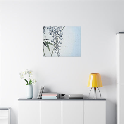 Zen Wisteria in Moonlight | Ukiyo E Inspired Canvas Art