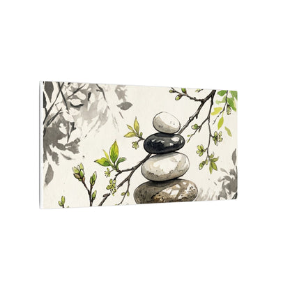 Spring River Stones Japanese Pattern Canvas Art | Elegant Decor