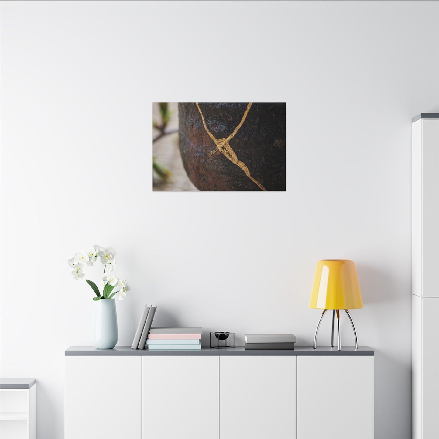 Dawn Tea Ceremony Canvas Art - Kintsugi Mono No Aware