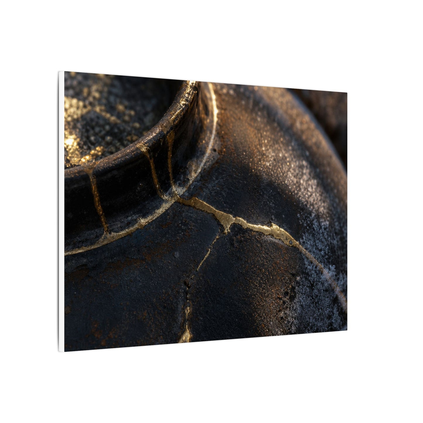 Kintsugi Rust Patina in Golden Hour | Broken Beauty Canvas Art