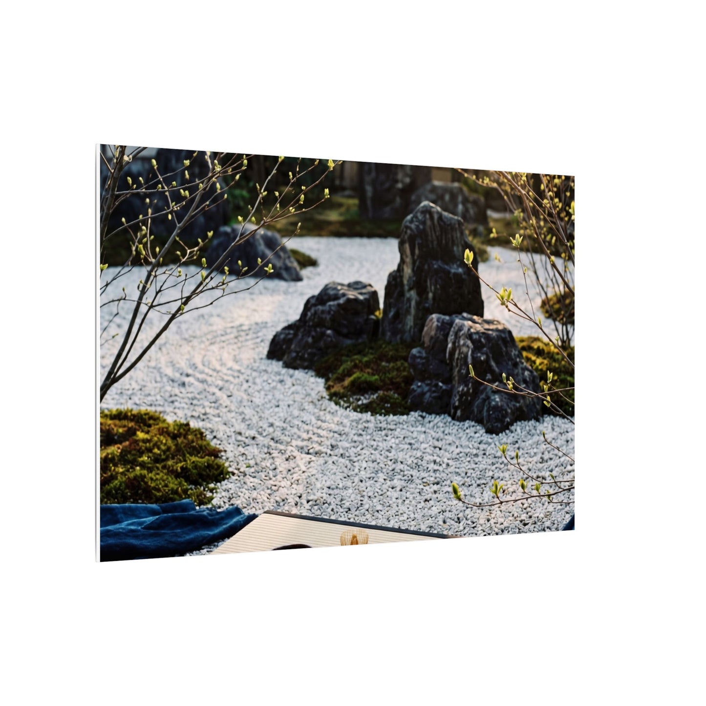 Zen Tea Ceremony in Golden Hour | Karesansui Canvas Art