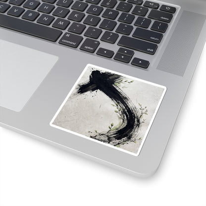 Spring Ink Brushstroke Moody Minimal Sticker | Sophisticated Decor