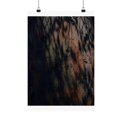 Atmospheric Rust Patina Wall Art Print - Shadow Zen Dark Japandi