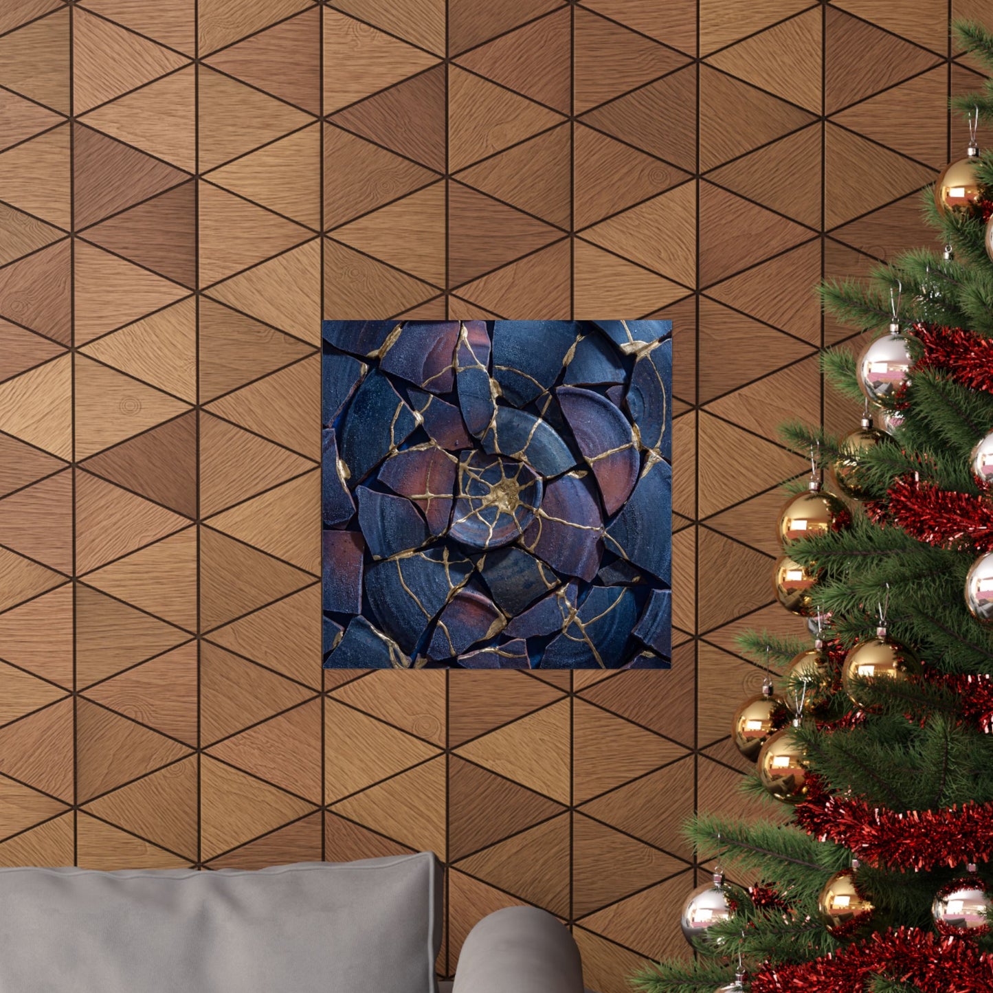 Winter Broken Pottery Gold Repair Wall Art Print | Resilient Decor
