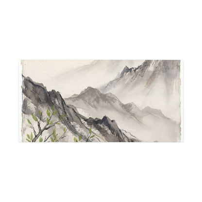 Spring Mountain Mist Texture Canvas Art | Warm Decor
