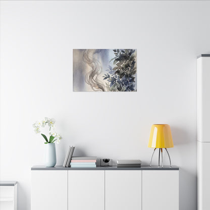 Incense Smoke Summer Canvas Art | Japandi Cozy Design