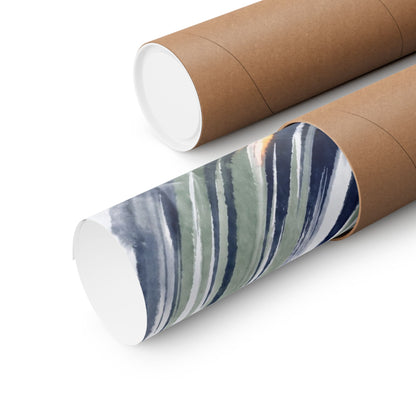 Serene Water Ripple Wall Art Print - Sumi E Zen