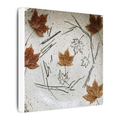 Ceramic Bowl Autumn Canvas Art | Japandi Elegant Design