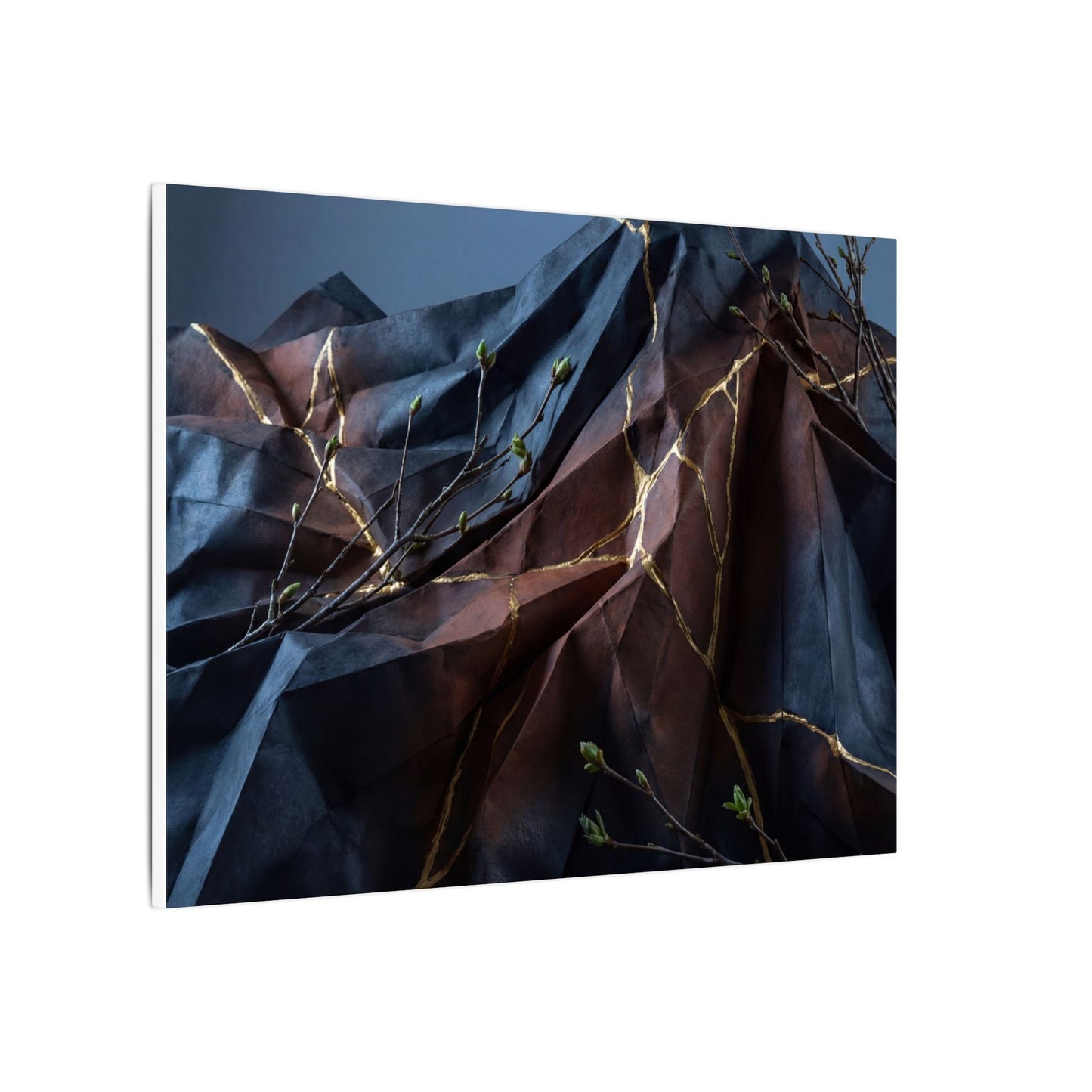 Paper Fold Broken Beauty Canvas Art | Philosophical Kintsugi Art