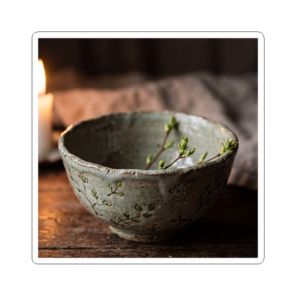 Ceramic Bowl Spring Sticker | Japandi Earthy Design