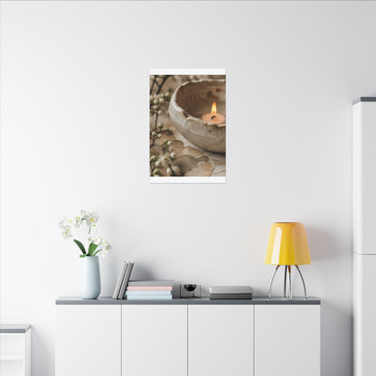 Kanso Ceramic Bowl Canvas Art - Japandi Watercolor