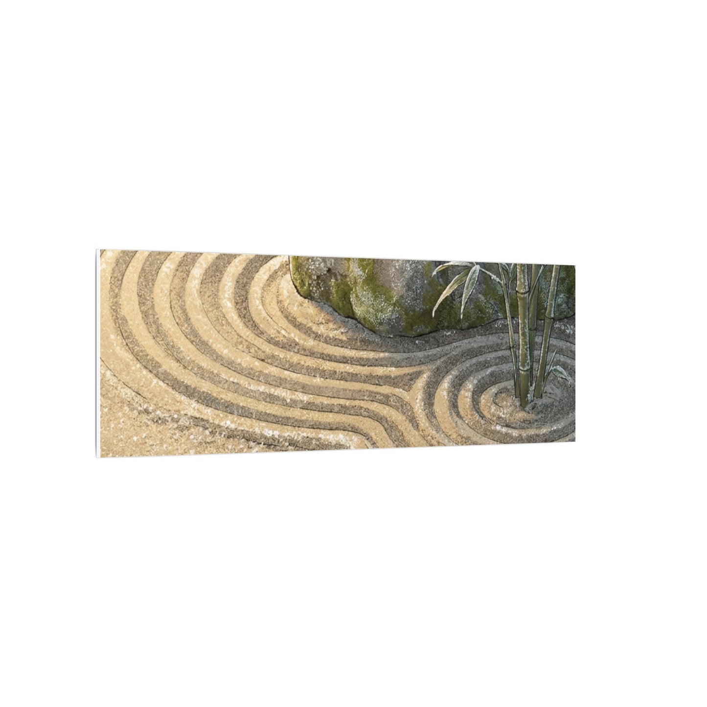 Rock Garden Winter Canvas Art | Zen Peaceful Design