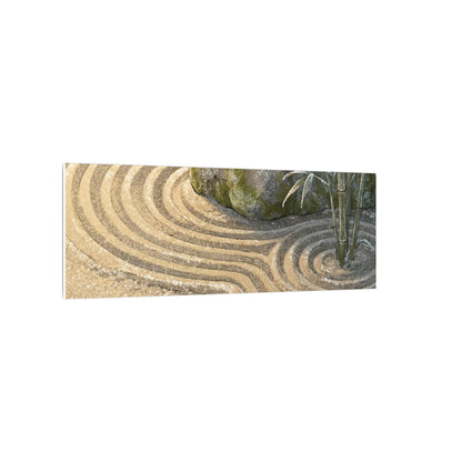 Rock Garden Winter Canvas Art | Zen Peaceful Design