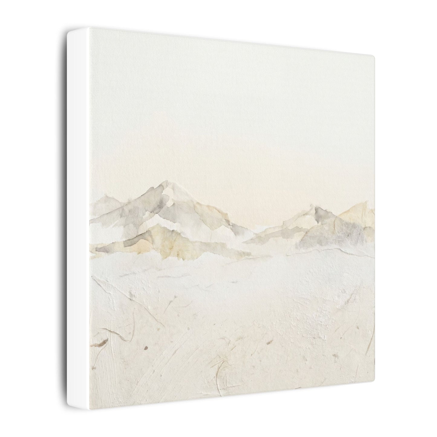 Mountain Mist Winter Canvas Art | Japandi Warm Design