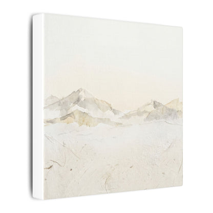 Mountain Mist Winter Canvas Art | Japandi Warm Design