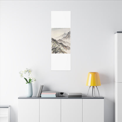Spring Mountain Mist Texture Canvas Art | Warm Decor